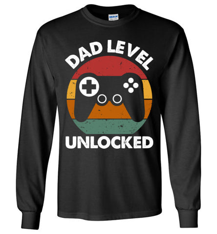 Dad Level Unlocked Long Sleeve T-shirt - TS