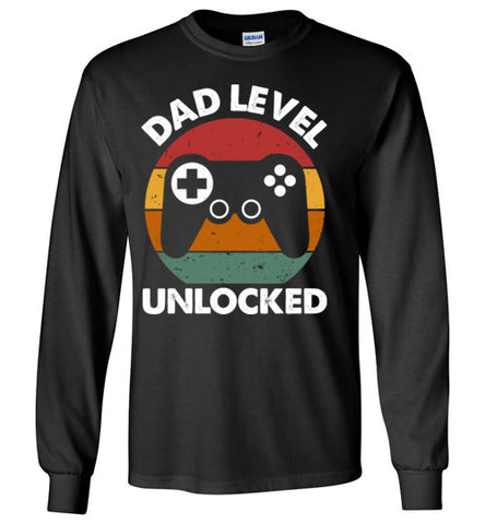 Dad Level Unlocked Long Sleeve T-shirt - TS