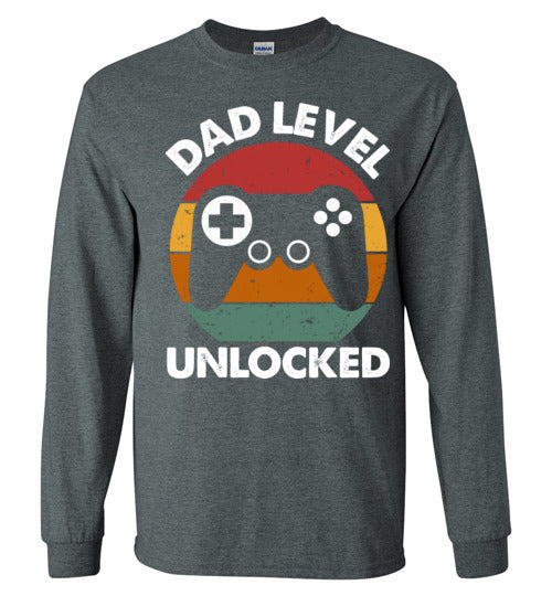 Dad Level Unlocked Long Sleeve T-shirt - TS