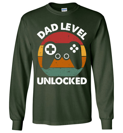 Dad Level Unlocked Long Sleeve T-shirt - TS
