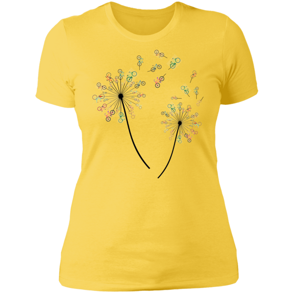 Bicycle FLower Ladies' Boyfriend T-Shirt