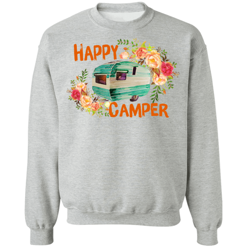 Happy Camper - byPhuc Crewneck Pullover Sweatshirt