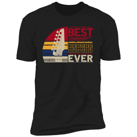 Best Dad Ever Guitar Premium Short Sleeve T-Shirt