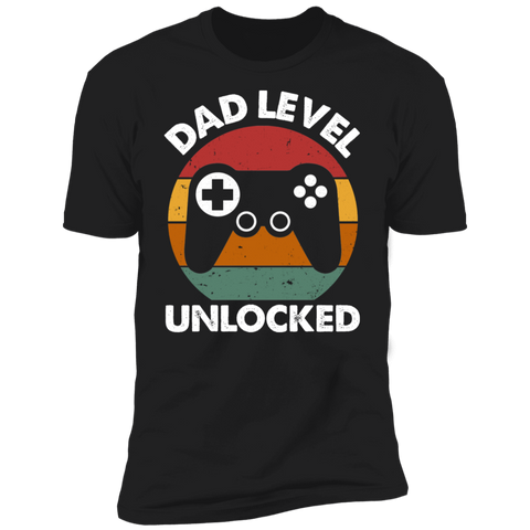 Dad Level Unlocked Premium Short Sleeve T-Shirt