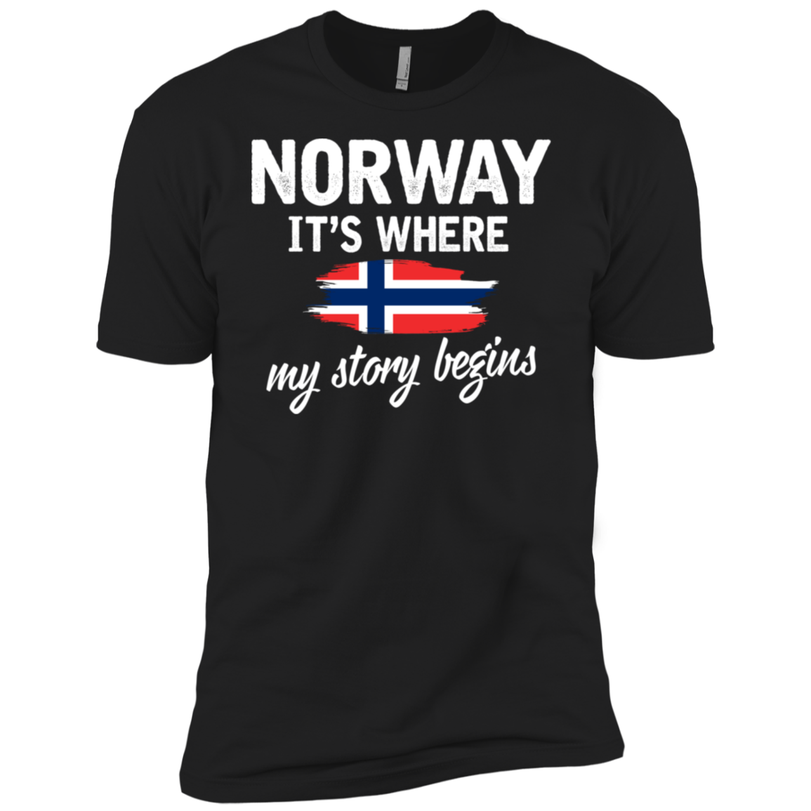 Norway It's Where My Story Begins Premium Short Sleeve T-Shirt