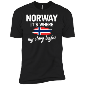 Norway It's Where My Story Begins Premium Short Sleeve T-Shirt