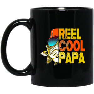 Reel Cool Papa Black Mug