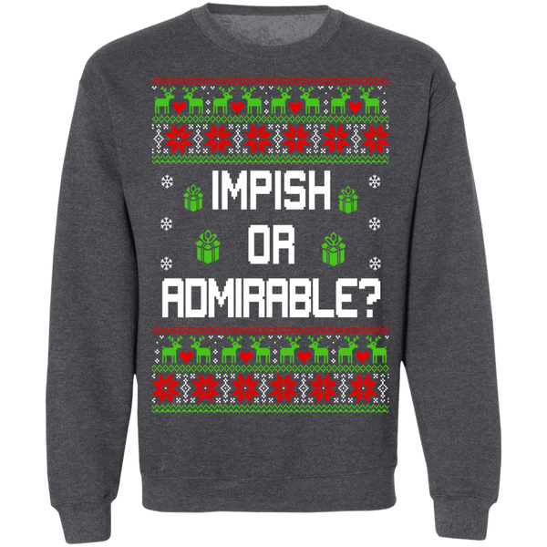 Impish Or Admirable Crewneck Pullover Sweatshirt