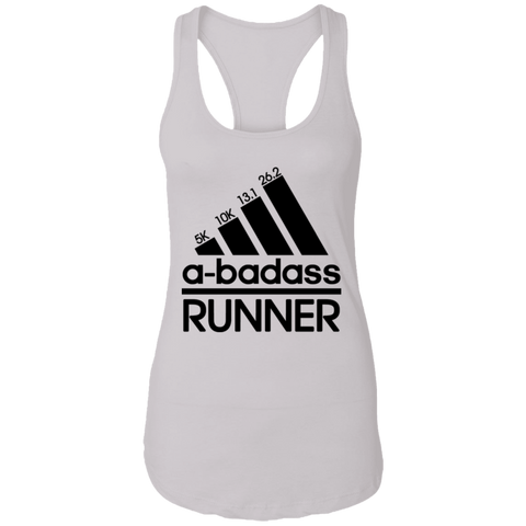 A Badass Runner Ladies Ideal Racerback Light Colored Tank