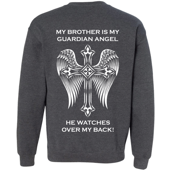 My brother is my guardian angel Crewneck Pullover Sweatshirt  8 oz.