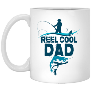 Reel Cool Dad White Mug