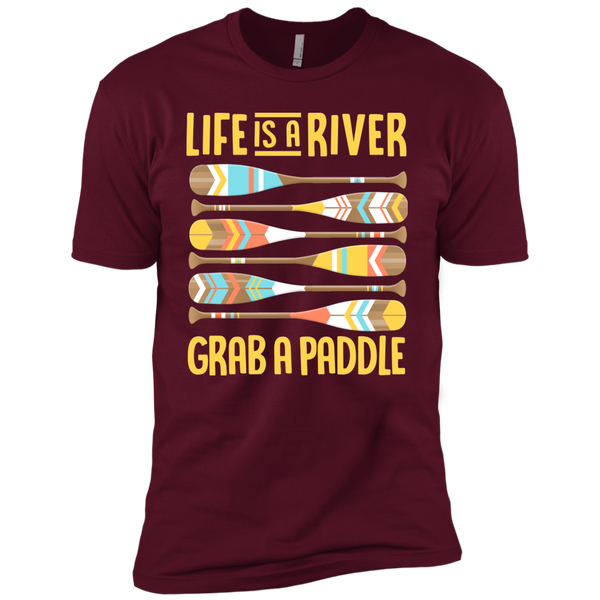 Life is a River, Grab a Paddle Premium Short Sleeve T-Shirt