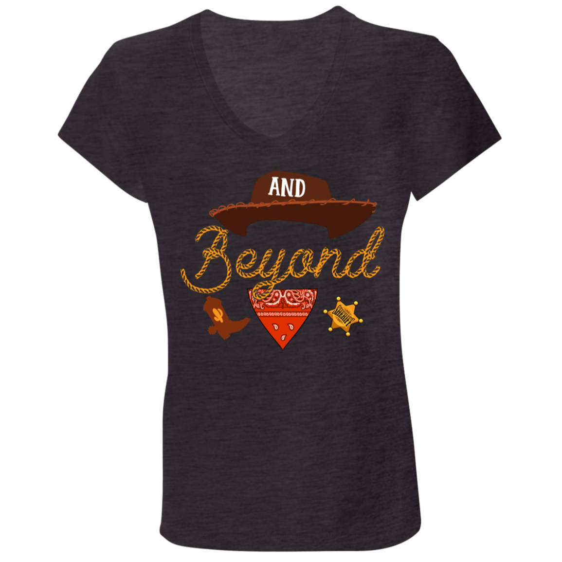 And beyond - byPhuc B6005 Ladies' Jersey V-Neck T-Shirt