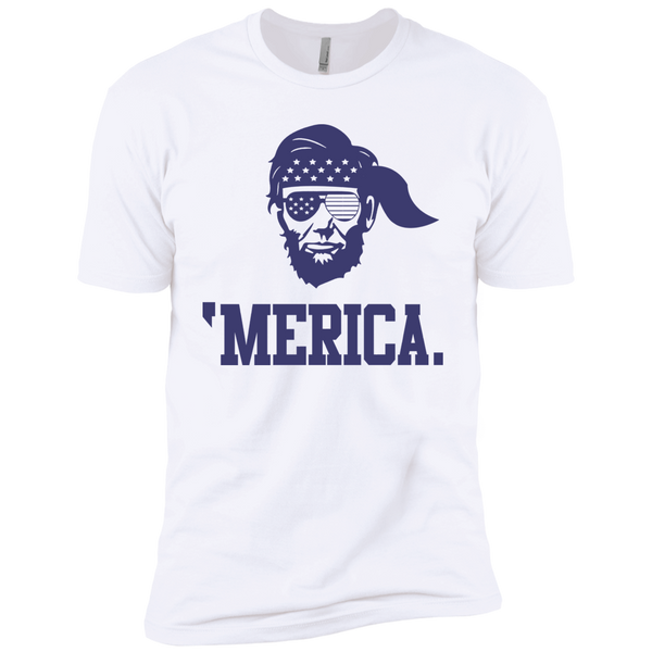 Abraham Lincoln 'Merica Blue Premium Short Sleeve T-Shirt