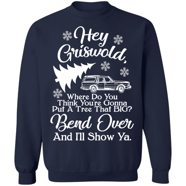 Hey Griswold White Crewneck Pullover Sweatshirt - V1