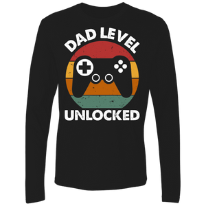 Dad Level Unlocked Men's Premium LS