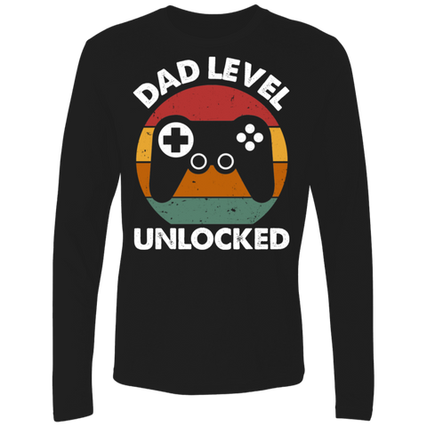 Dad Level Unlocked Men's Premium LS