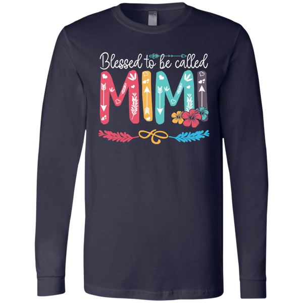 Blessed To Be Called Mimi BC Jersey LS T-Shirt