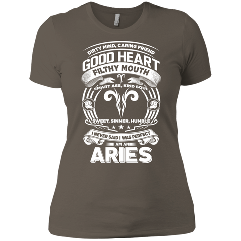 Good Heart Aries Zodiac Ladies T-Shirt