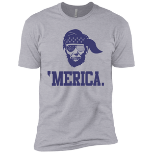 Abraham Lincoln 'Merica Blue Premium Short Sleeve T-Shirt