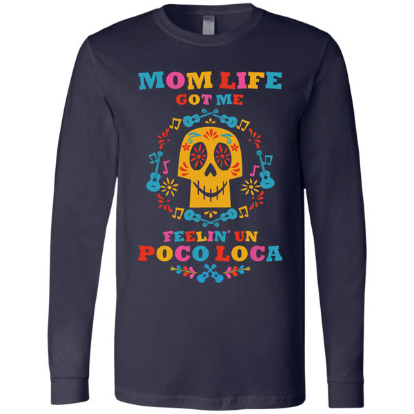 mom life loca 3501 Men's Jersey LS T-Shirt