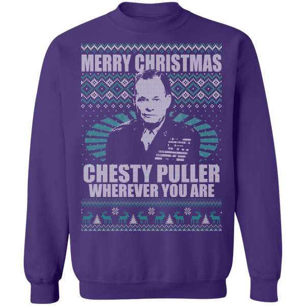 Chesty Puller Crewneck Pullover Sweatshirt - V1