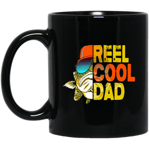 Reel Cool Dad Black Mug