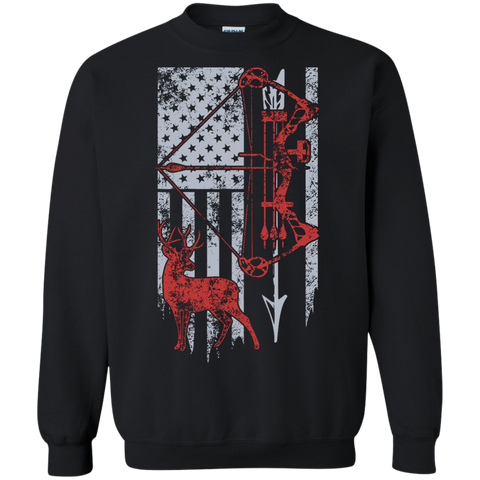 Bow Hunting Flag Crewneck Pullover Sweatshirt