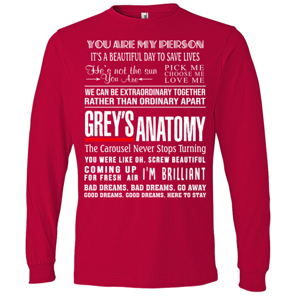 Grey's Anatomy Saying Long Sleeve Tee