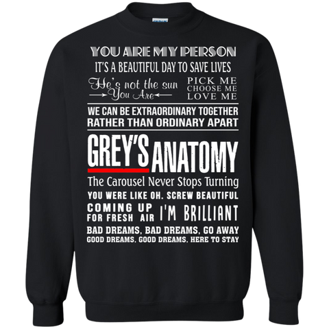 Grey's Anatomy Sayings Crewneck Pullover Sweatshirt