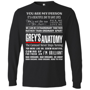 Grey's Anatomy Saying Long Sleeve Tee