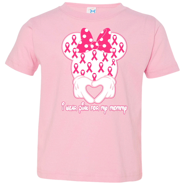 I Wear Pink for My Mommy Toddler Jersey T-Shirt