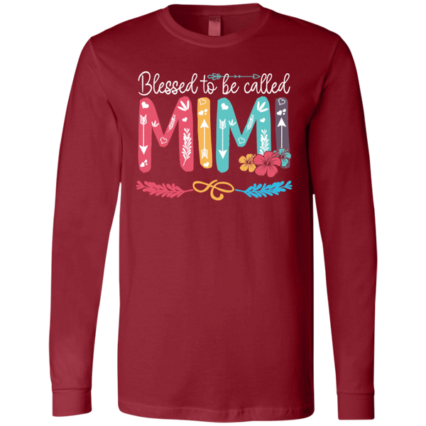 Blessed To Be Called Mimi BC Jersey LS T-Shirt