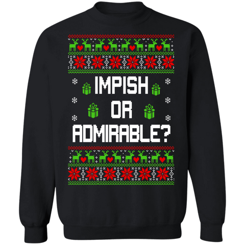 Impish Or Admirable Crewneck Pullover Sweatshirt