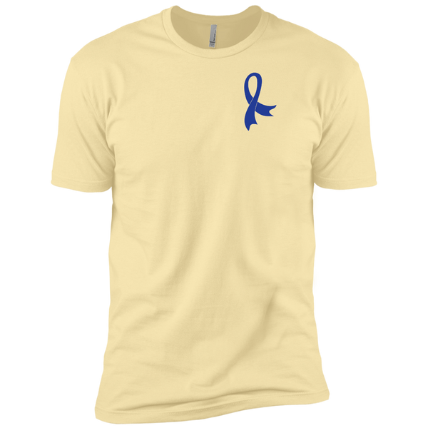 Colon Cancer Awareness With American Flag Premium Short Sleeve T-Shirt