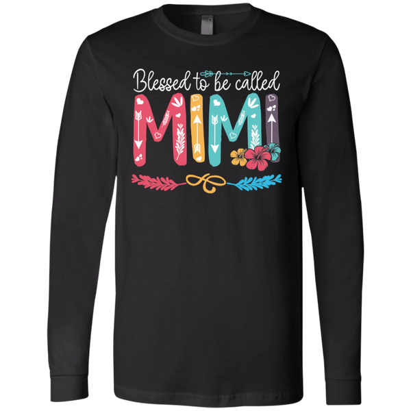 Blessed To Be Called Mimi BC Jersey LS T-Shirt