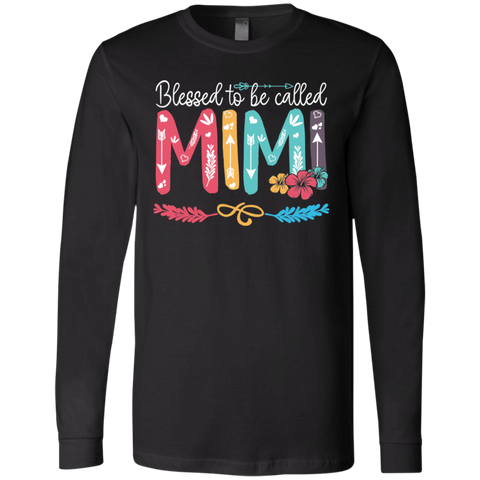 Blessed To Be Called Mimi BC Jersey LS T-Shirt