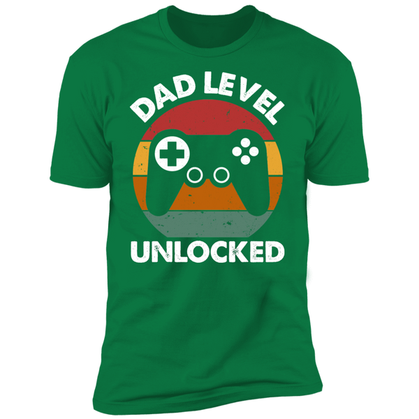 Dad Level Unlocked Premium Short Sleeve T-Shirt