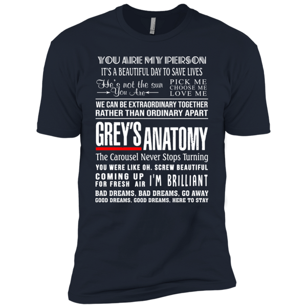 Grey's Anatomy Sayings Premium Short Sleeve T-Shirt