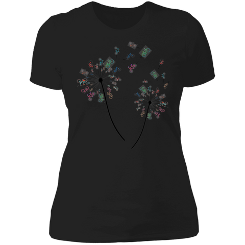 Bicycle FLower Ladies' Boyfriend T-Shirt