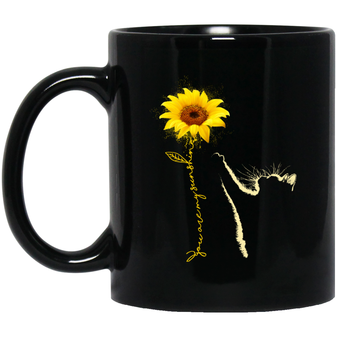 You're My Sunshine - Cat Black Mug
