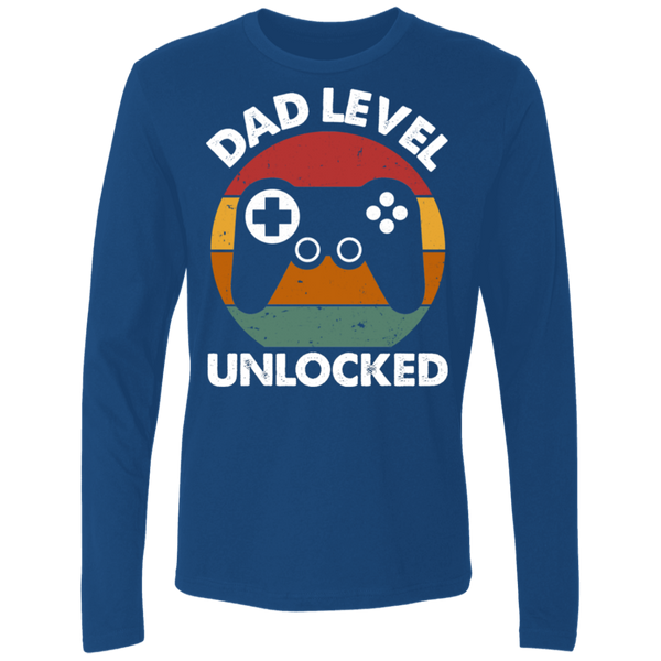 Dad Level Unlocked Men's Premium LS