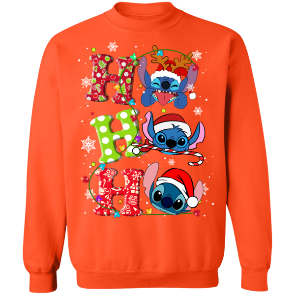 Hohoho Stitch V2 Crewneck Pullover Sweatshirt - 00012