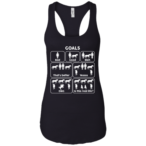 Horse Riding Goals Ladies Ideal Racerback Tank