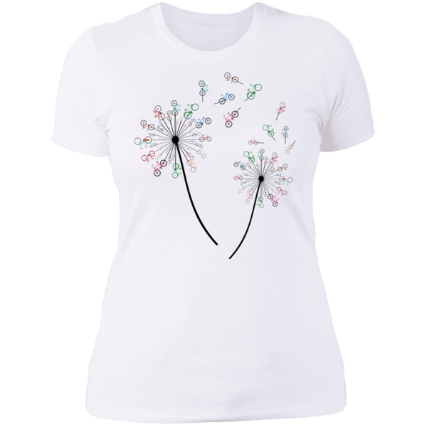 Bicycle FLower Ladies' Boyfriend T-Shirt