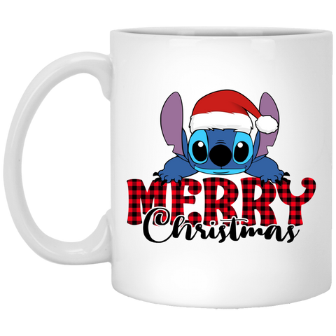 Stitch Merry Christmas 11 oz. White Mug