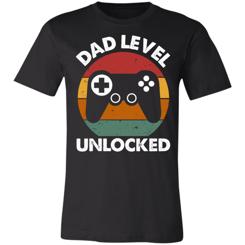 Dad Level Unlocked BC Unisex Jersey Short-Sleeve T-Shirt