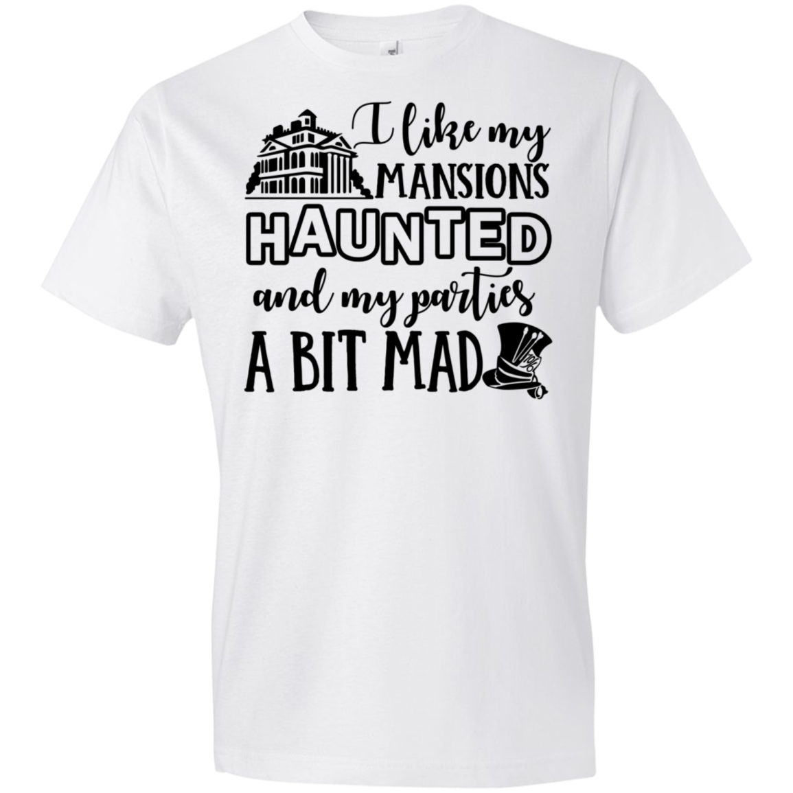 I Like My Mansions Haunted - byPhuc 990B Youth Lightweight T-Shirt 4.5 oz