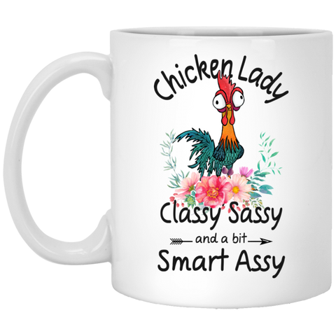 Chicken Lady Smart Assy White Mug