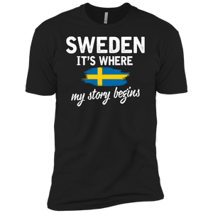 Sweden It's Where My Story Begins Premium Short Sleeve T-Shirt